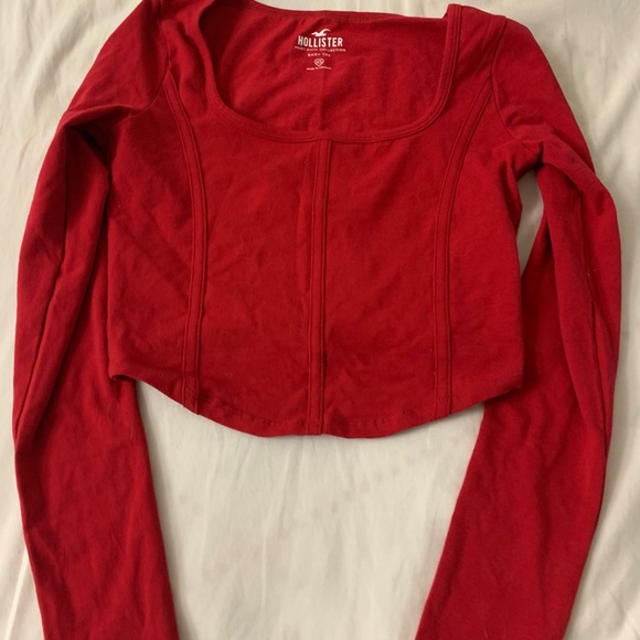 kinda tight cropped shirt with long sleeves - Picture 2 of 2